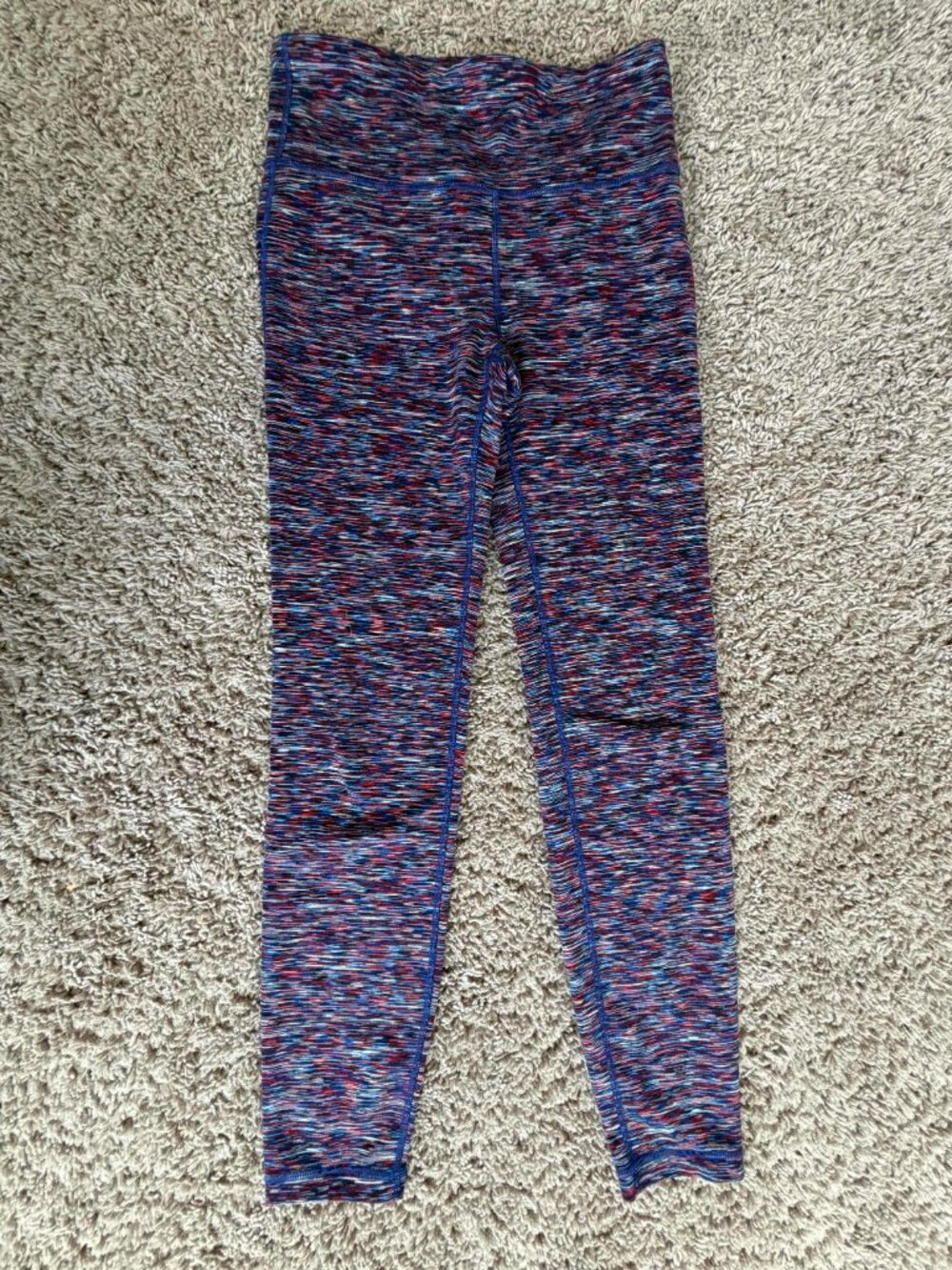 GapFit GFast Space Dye Leggings Blue Red Full Length Small